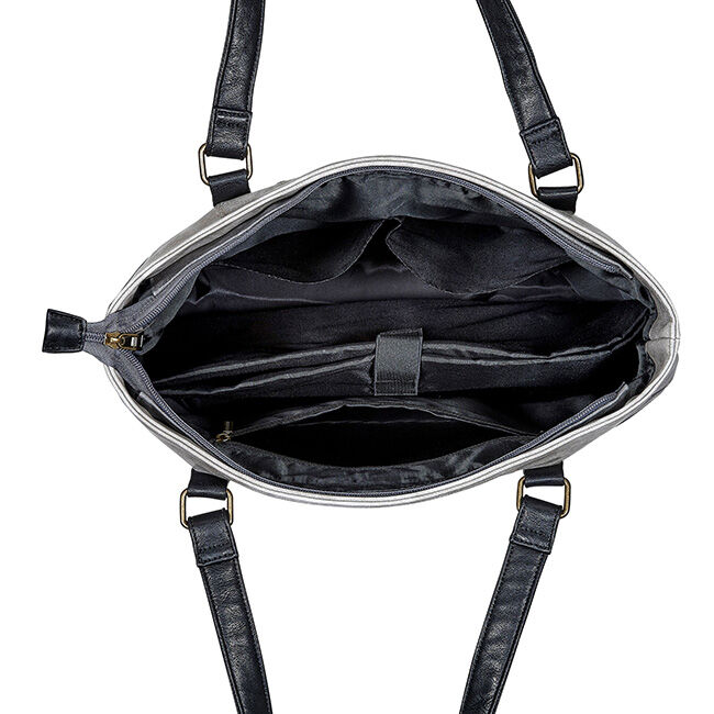 AWST International Colorblock Snaffle Bit Laptop Tote - Gray image number null