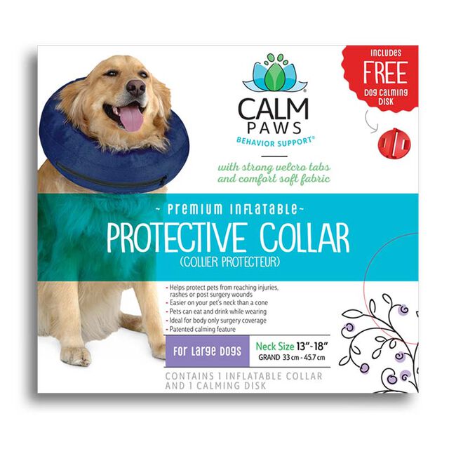 Calm Paws Protective Inflatable Collar with Calming Disk image number null