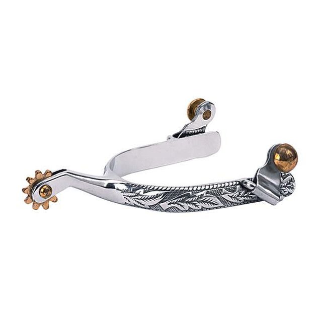 Weaver Men's Roping Spurs with Engraved Band image number null