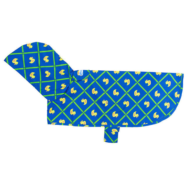 RC Pets Packable Water Resistant Rain Poncho with Hood for Dogs Rubber Ducky