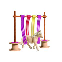 Schleich Pony Curtain Obstacle Toy