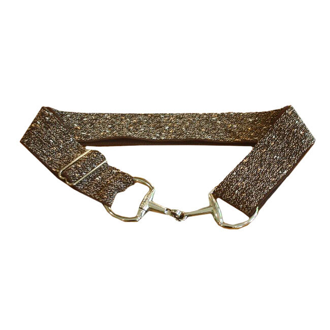 Anademi Stretch Belt with Silver-Tone Bit Buckle - Textures image number null