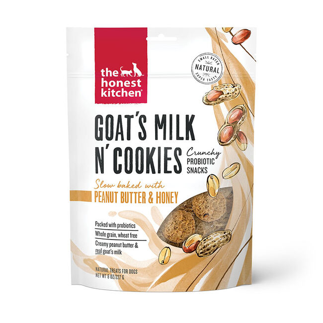 The Honest Kitchen Goat's Milk N' Cookies Probiotic Dog Treats - Peanut Butter & Honey image number null