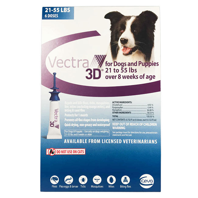 Vectra 3D Flea & Tick Spot Treatment for Dogs image number null