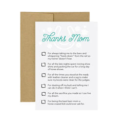 Hunt Seat Paper Co. Card - "Thanks Mom"