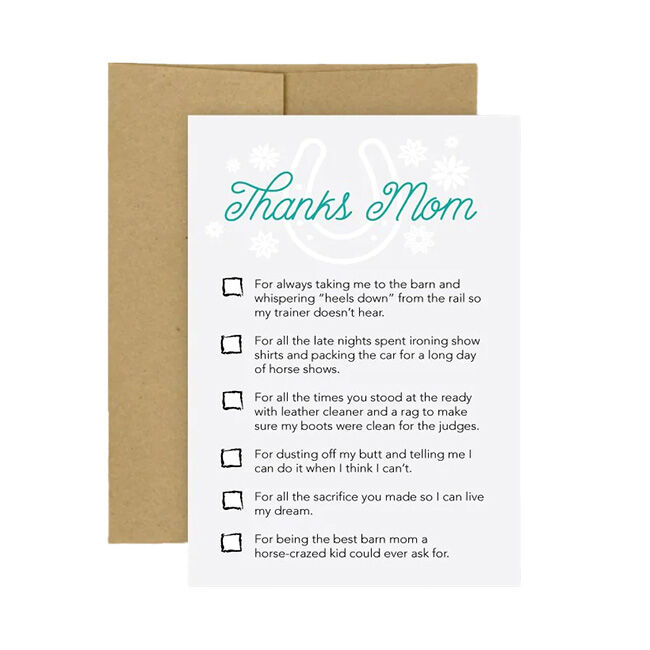 Hunt Seat Paper Co. Card - "Thanks Mom" image number null