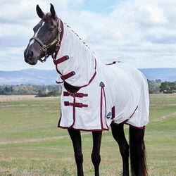 WeatherBeeta ComFiTec Essential Fly Sheet Combo - White/Maroon