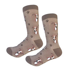 E&S Pets Unisex Novelty Crew Socks - Greyhound