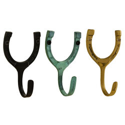 Horse Fare 4" Brass Horseshoe Hook