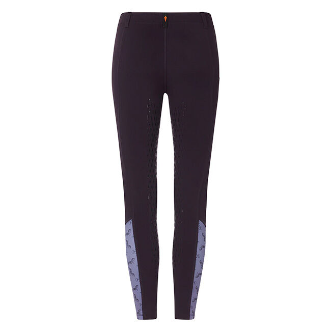 Kerrits Kids' Thermo Tech Full Leg Tight - Plum Noir/Violet Dawn Horse Quadrille image number null