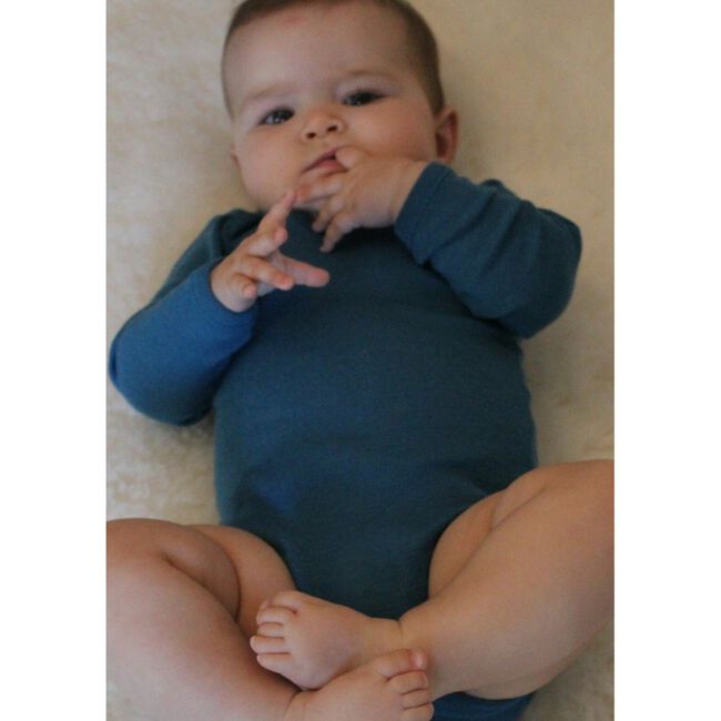 Hocosa Full Sleeve Baby Bodysuit Blue/Orange image number null