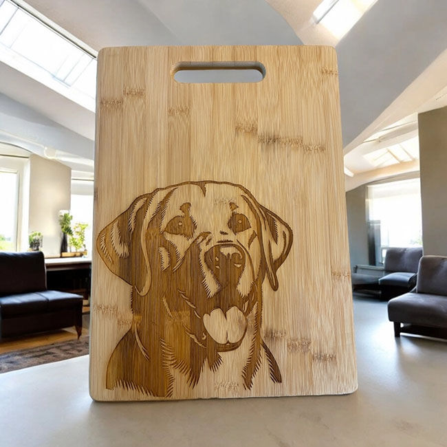 The Krafty Equestrian Cutting Board - Bamboo - Labrador Retriever image number null