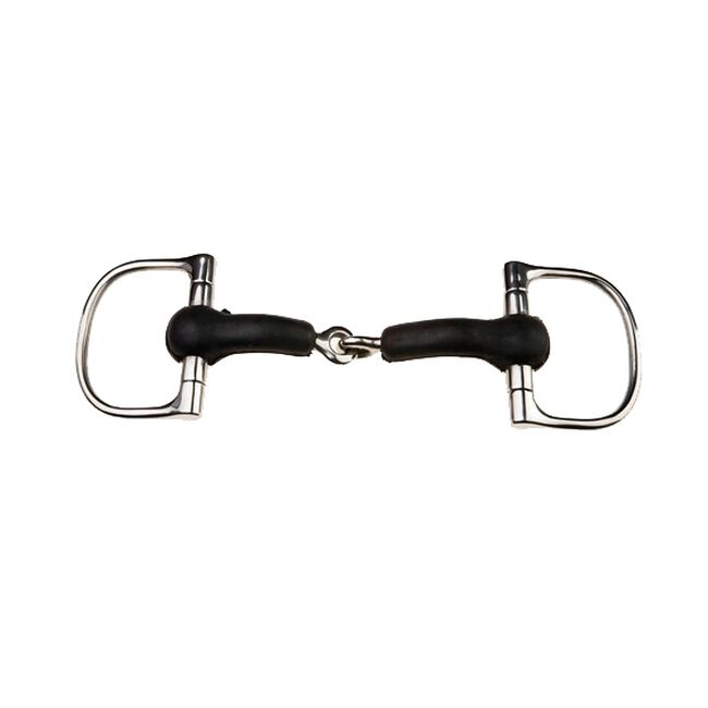 JP Rubber Dee Ring Snaffle Bit  image number null