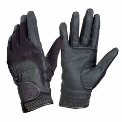 Ovation Women's Pro-Grip Glitter Riding Show Gloves - Black