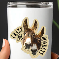 Horse Hollow Press Die-Cut Sticker - Crazy for Donkeys
