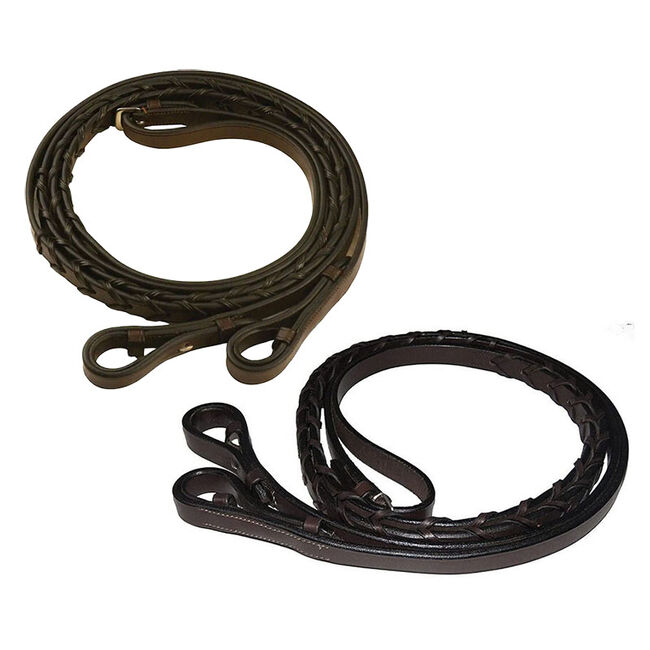 Henri de Rivel Advantage Extra Long Flat Laced Reins image number null