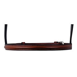 Bobby's English Tack Silver Spur Raised Leather Noseband