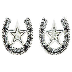 Finishing Touch of Kentucky Earrings - Horseshoe with Star