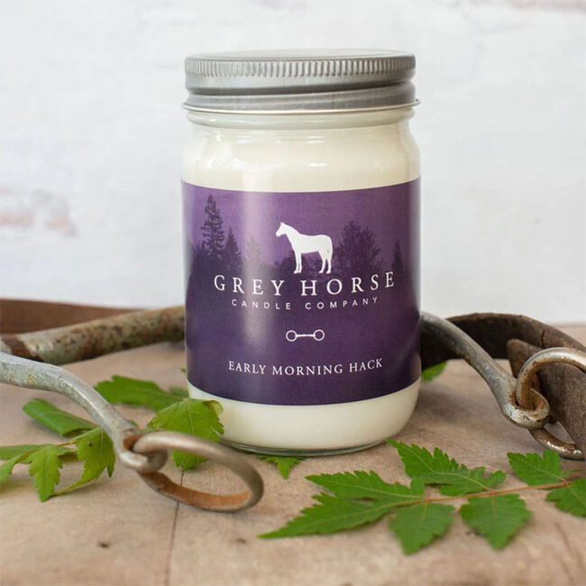 Grey Horse Candle Jar - Early Morning Hack image number null