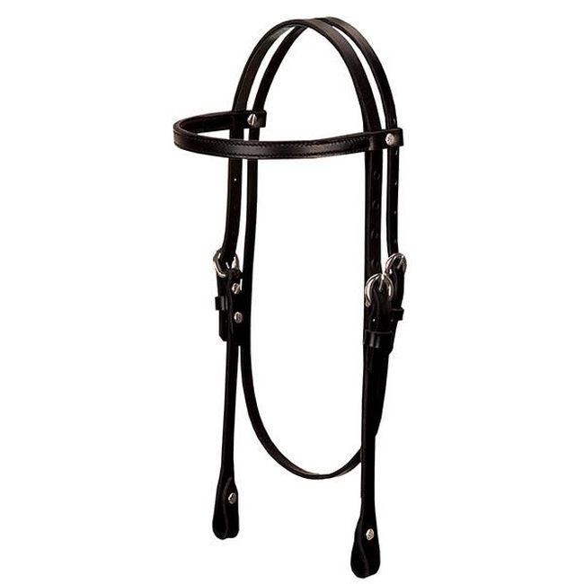 Weaver Black Leather Browband Headstall image number null