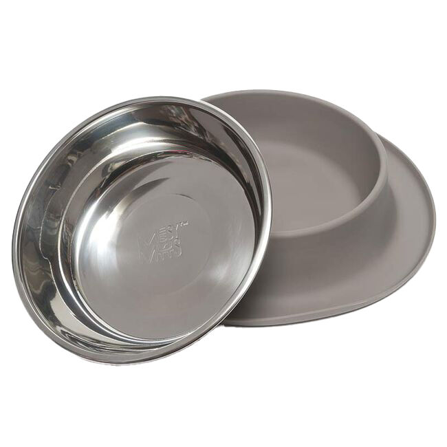 Messy Mutts Silicone Dog Feeder with Stainless Bowl image number null