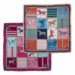 AWST Horses In Blankets Silky Scarf