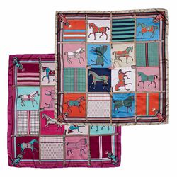 AWST International Silky Scarf - Horses in Blankets