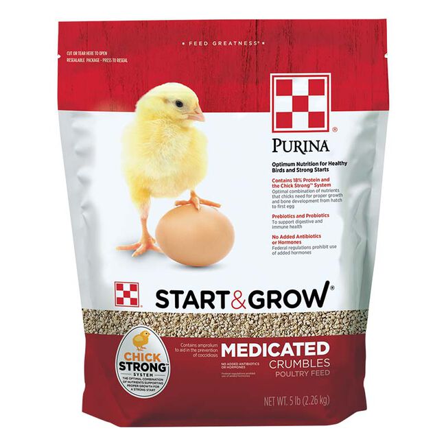 Purina Mills Start & Grow Medicated Chick Feed image number null