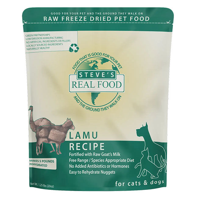 Steve s Real Food Raw Freeze Dried Dog Cat Food Lamu Recipe