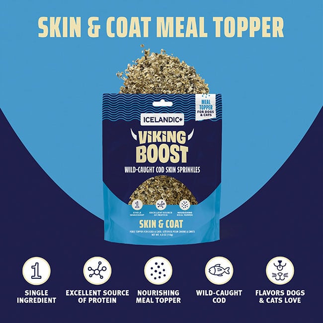 Icelandic+ Viking Boost Lamb Marrow Sprinkles for Dogs & Cats - Skin & Coat Support - 4 oz image number null