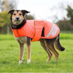 Shires EQUI-FLECTOR Waterproof Dog Coat - Equi-Flector Orange