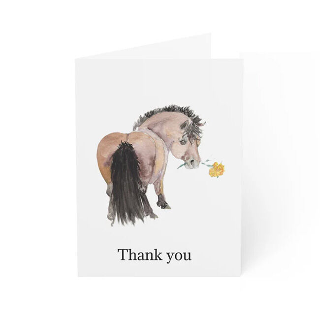 Sona Equestrian Adorable Ponies Greeting Card - Thank You image number null