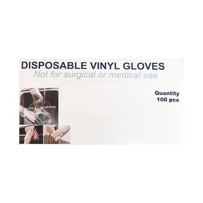 Highmen Vinyl Disposable Gloves - White - 50 Pairs image number null