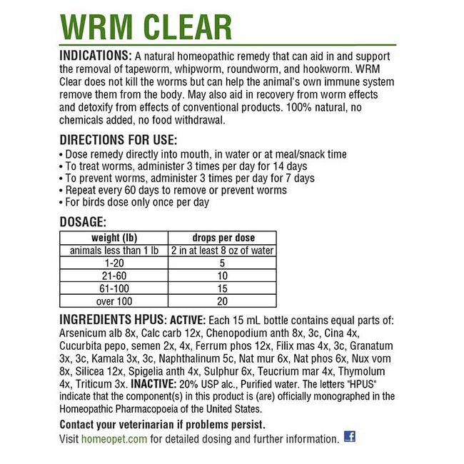 HomeoPet WRM Clear image number null