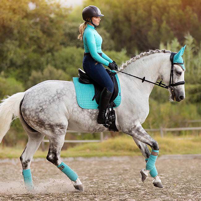 LeMieux Suede Dressage Pad - Azure image number null