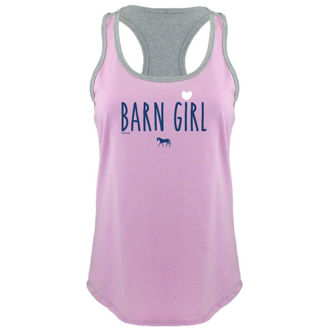 Stirrups "Barn Girl" Racer-Back Ladies Tank Top image number null