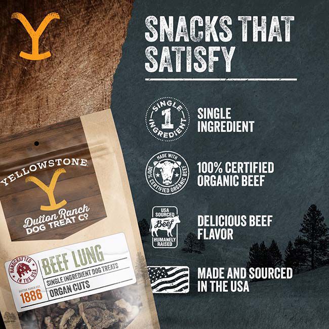 Yellowstone Dutton Ranch Dog Treat Co - Beef Lung image number null
