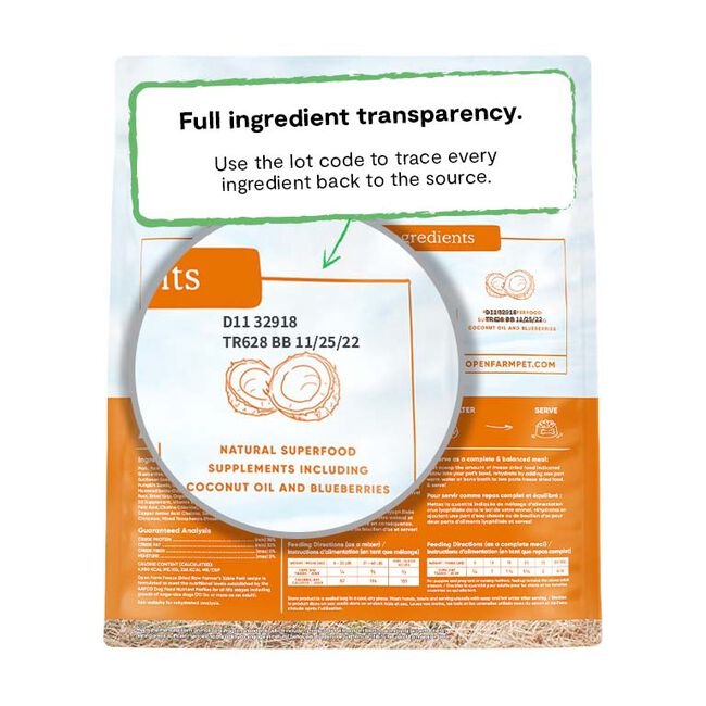 Open Farm Freeze Dried Raw Dog Food - Farmer's Table Pork image number null