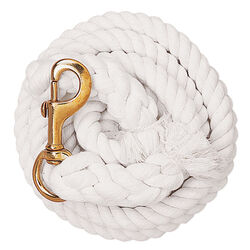 Weaver Cotton Lead Rope with Brass Snap - White