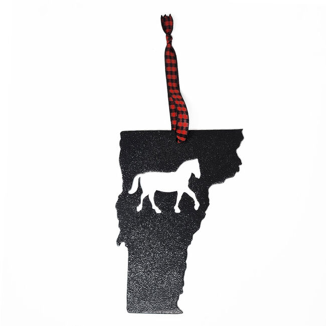 Metal Mazing Ornament - Handmade in NH - Vermont with Horse image number null
