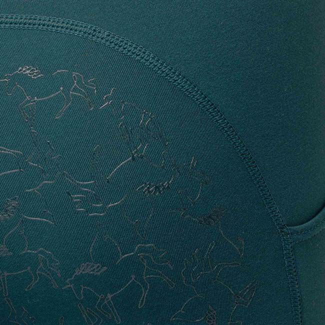 Horze Kids' Dea Winter Thermo Full Seat Tights - Dark Sea Green image number null