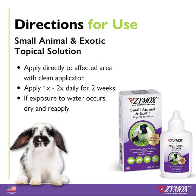 ZYMOX Small Animal & Exotic Topical Solution - 1.25 oz image number null