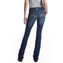 Ariat Women's R.E.A.L. Low Rise Stretch Rosy Whipstitch Boot Cut Jean - Lakeshore