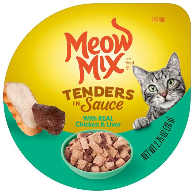 Meow Mix Tenders in Sauce Cat Food - Surf N Turf Favorites Variety Pack - 12 Count Carton image number null