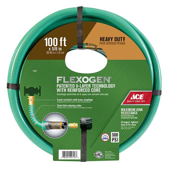 Ace Hardware Flexogen 5/8" x 100' Heavy Duty Premium Grade Garden Hose image number null
