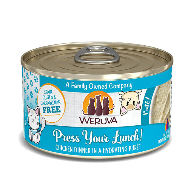 Weruva Cat Pat&eacute; - Press Your Lunch! - Chicken Dinner in a Hydrating Pur&eacute;e - 3 oz image number null