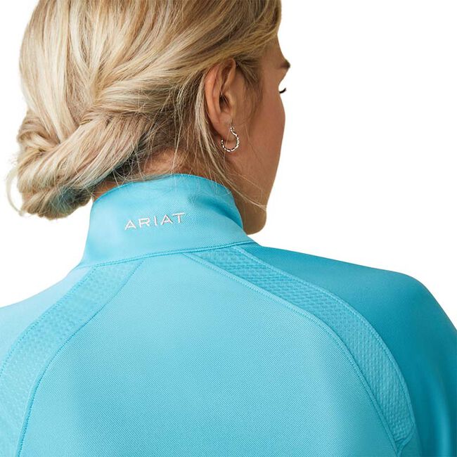 Ariat Women's Sunstopper 2.0 1/4 Zip Baselayer - Maui Blue - Closeout image number null