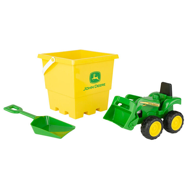 TOMY John Deere Sandbox Toy Set with Tractor, Bucket & Shovel image number null