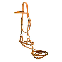 Tory Leather Harness Leather Side Pull with Reins