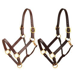 Tory Leather Triple-Stitched Track Halter with Snap Throat and Adjustable Nose